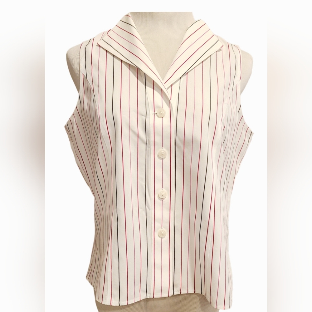 Jones New York Pinstriped Button Down Shirt, Non-Iron